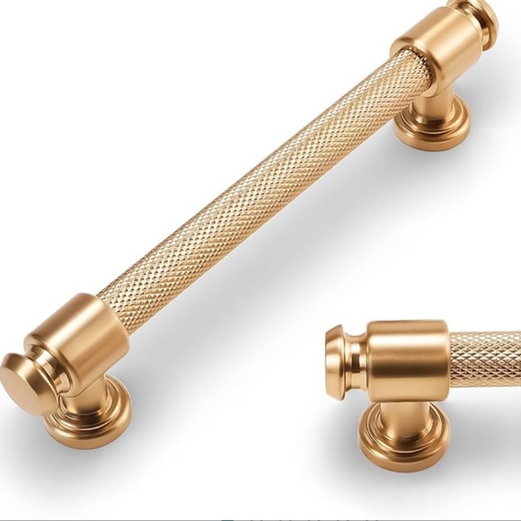 BUKOBYHE Knurled Cabinet Pulls 6.5Inch Champagne Bronze Cabinet Hardware - Picture 1 of 5